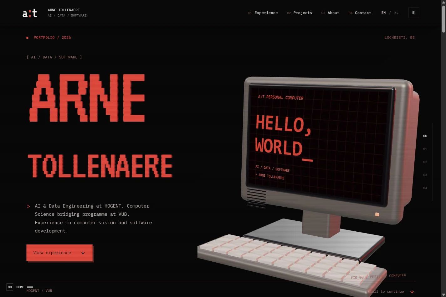 Homepage Arne Tollenaere